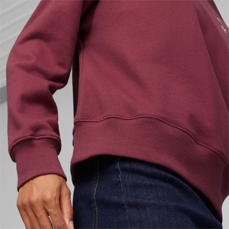 Blouse Puma Classics Oversized Crew, Rood, Dames