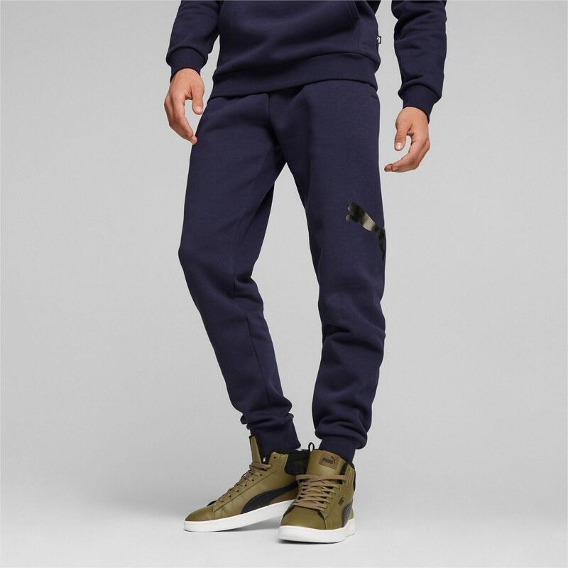 Pantaloni barbati Puma Ess Logo Lab Sweatpant, Albastru