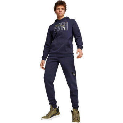 Broek puma ess logo lab sweatpant. blauw. mannen