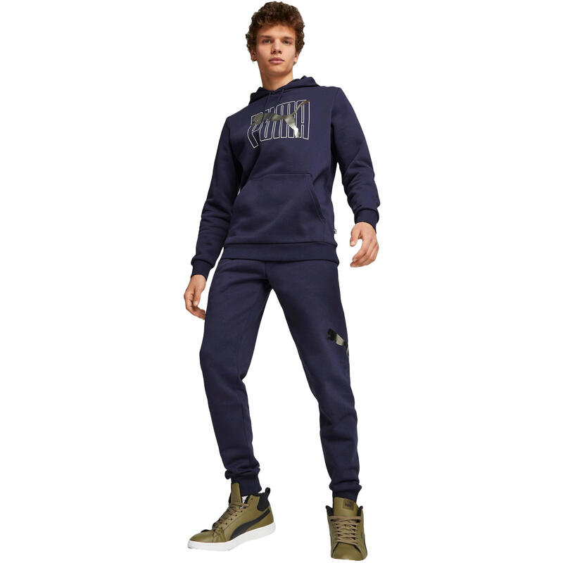 Pantaloni barbati Puma Ess Logo Lab Sweatpant, Albastru