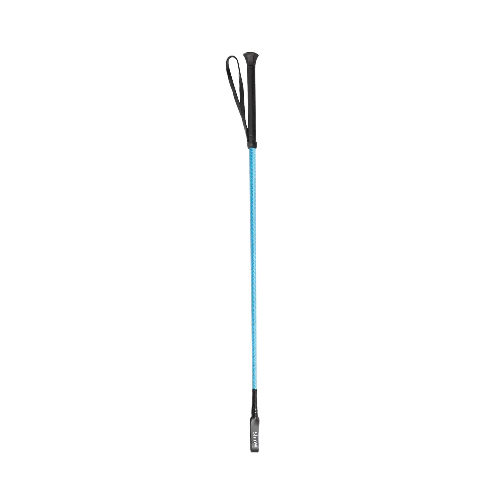 Filettato Pelle Frusta Da Equitazione Shires Blu Acceso 2/3
