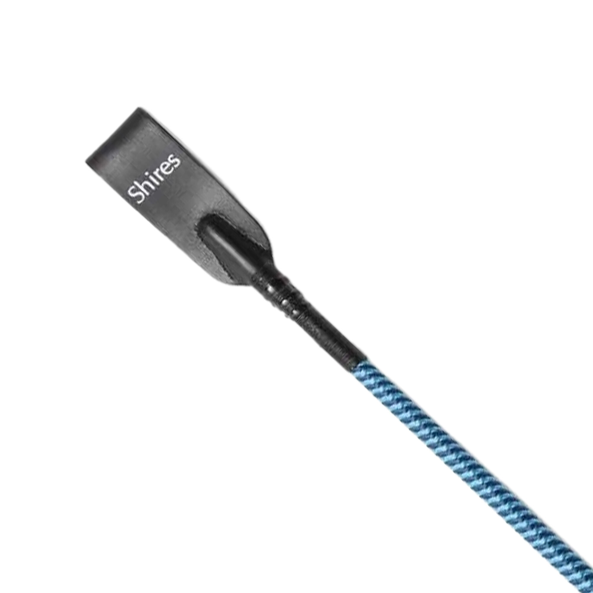 Filettato Pelle Frusta Da Equitazione Shires Blu Navy Blu Acceso 3/3