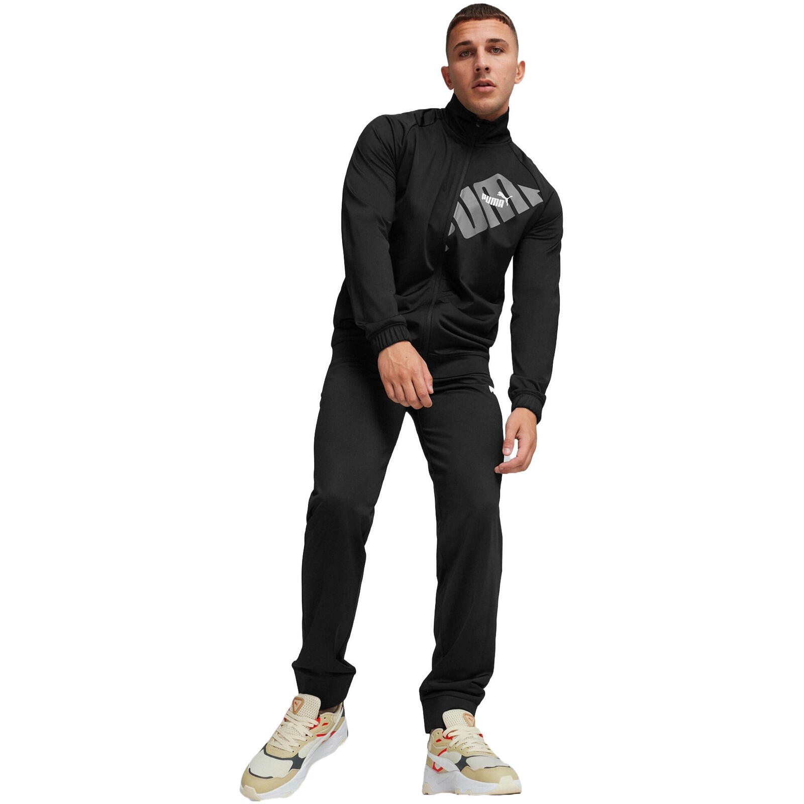 Fato de treino puma power tracksuit, preto, homens