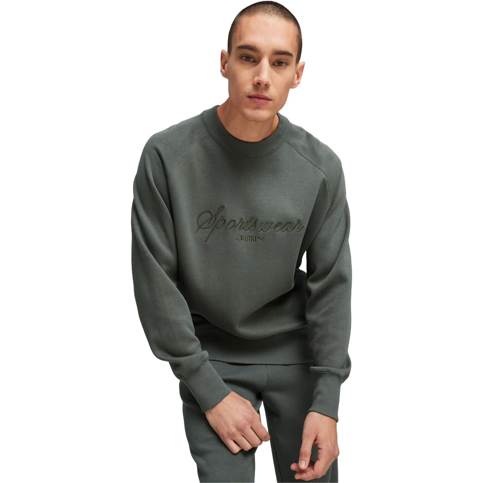 Blouse Puma Sweatshirt Classics, Groen, Mannen 1/5