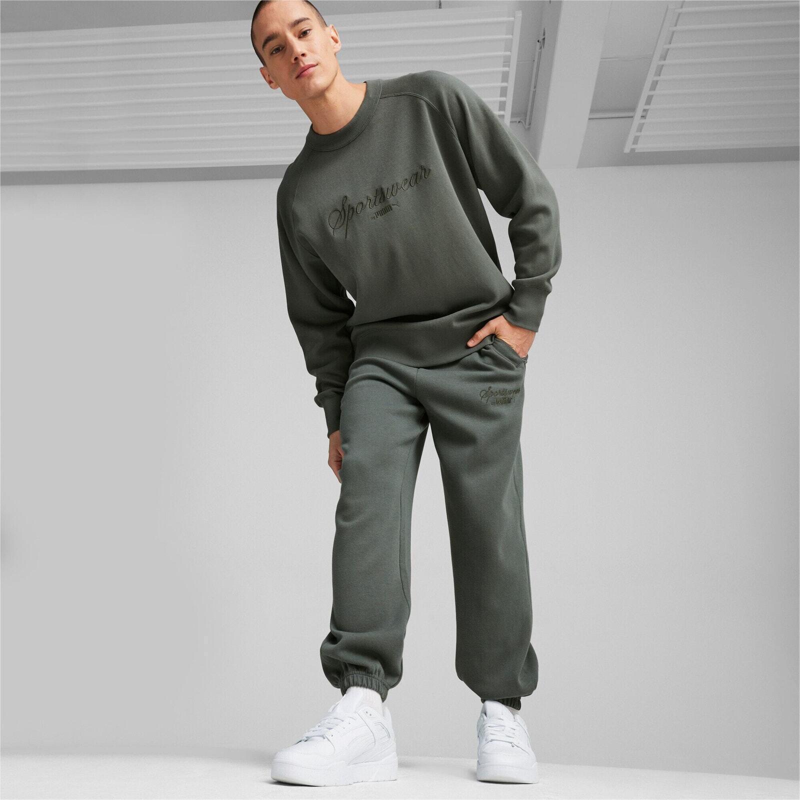 Blouse Puma Sweatshirt Classics, Groen, Mannen 3/5