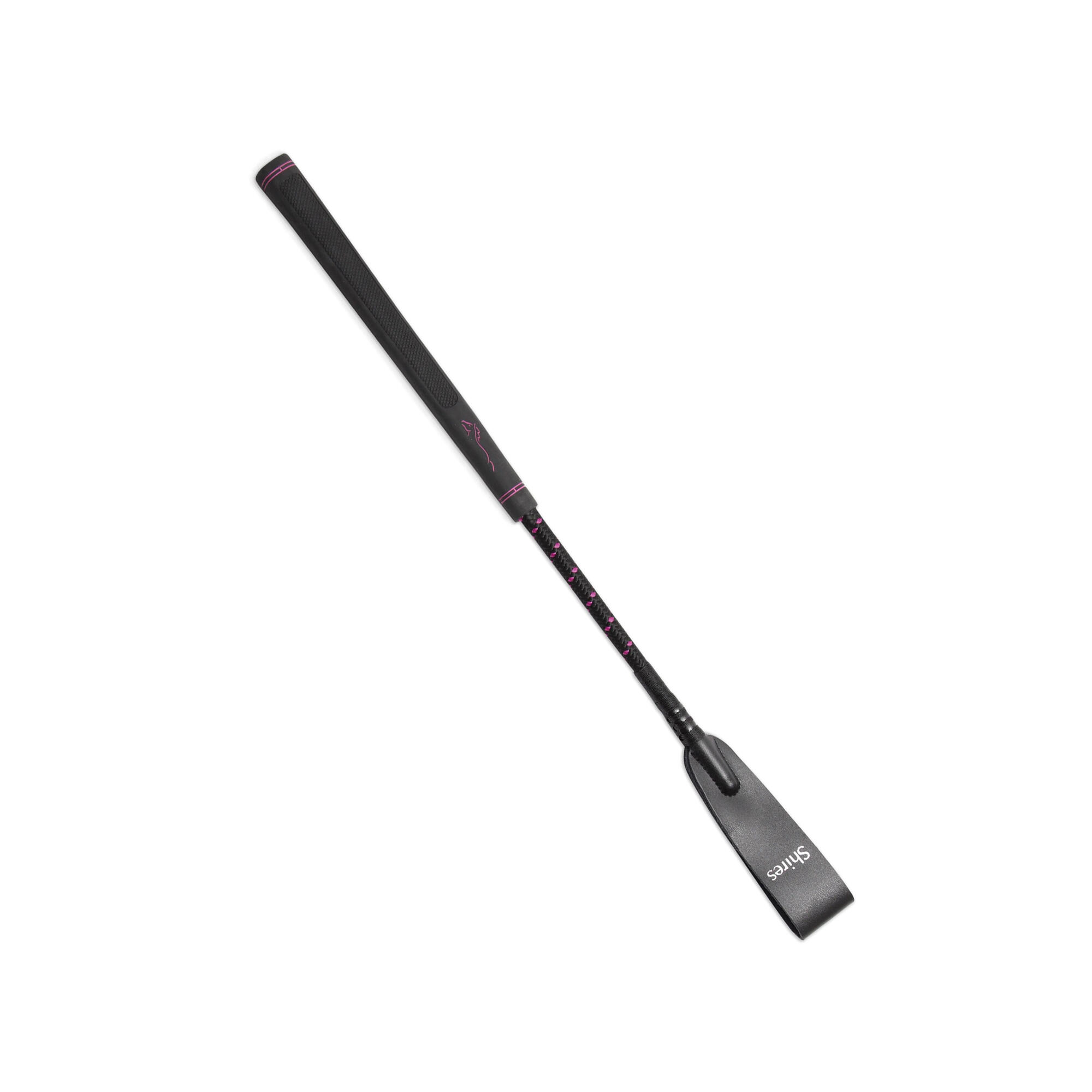 Topaz Leather Horse Jumping Whip (Raspberry) 2/3
