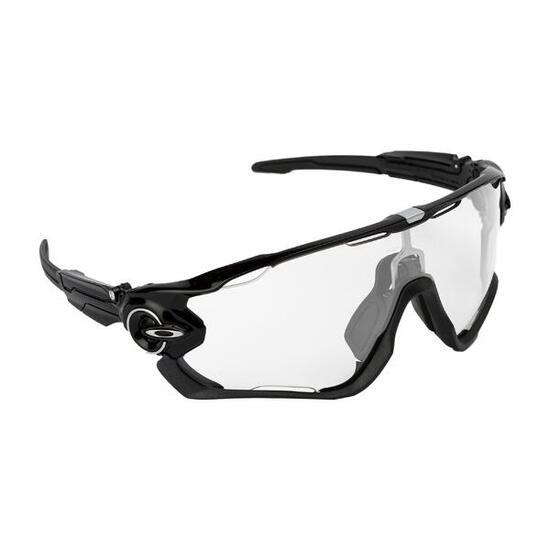 OCCHIALI OAKLEY JAWBREAKER POLISHED BLACK LENTE CLEAR PHOTOCHROMIC