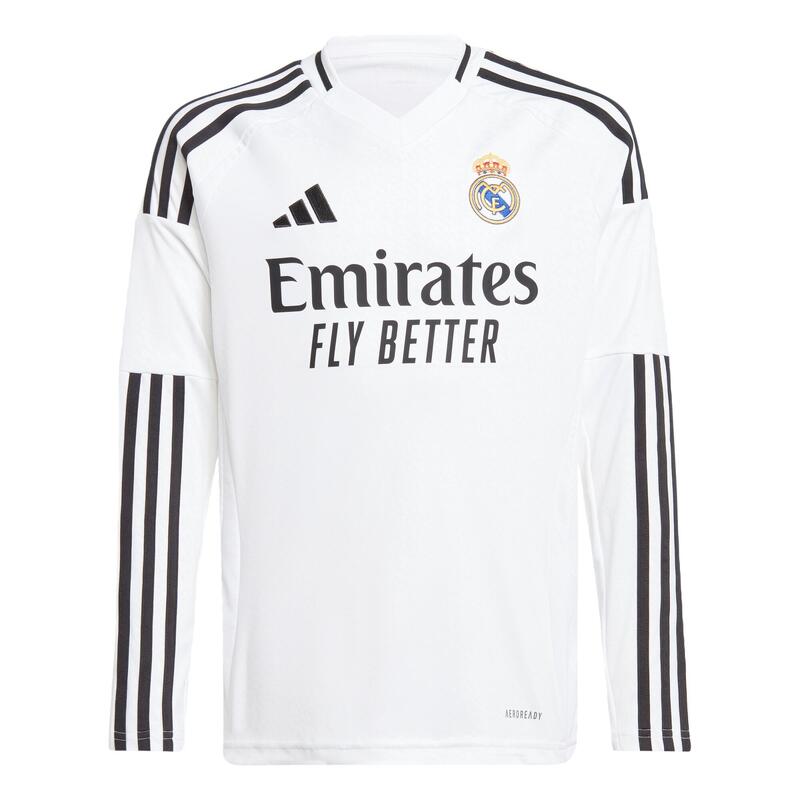 Real Madrid 24/25 Thuisshirt met Lange Mouwen Kids