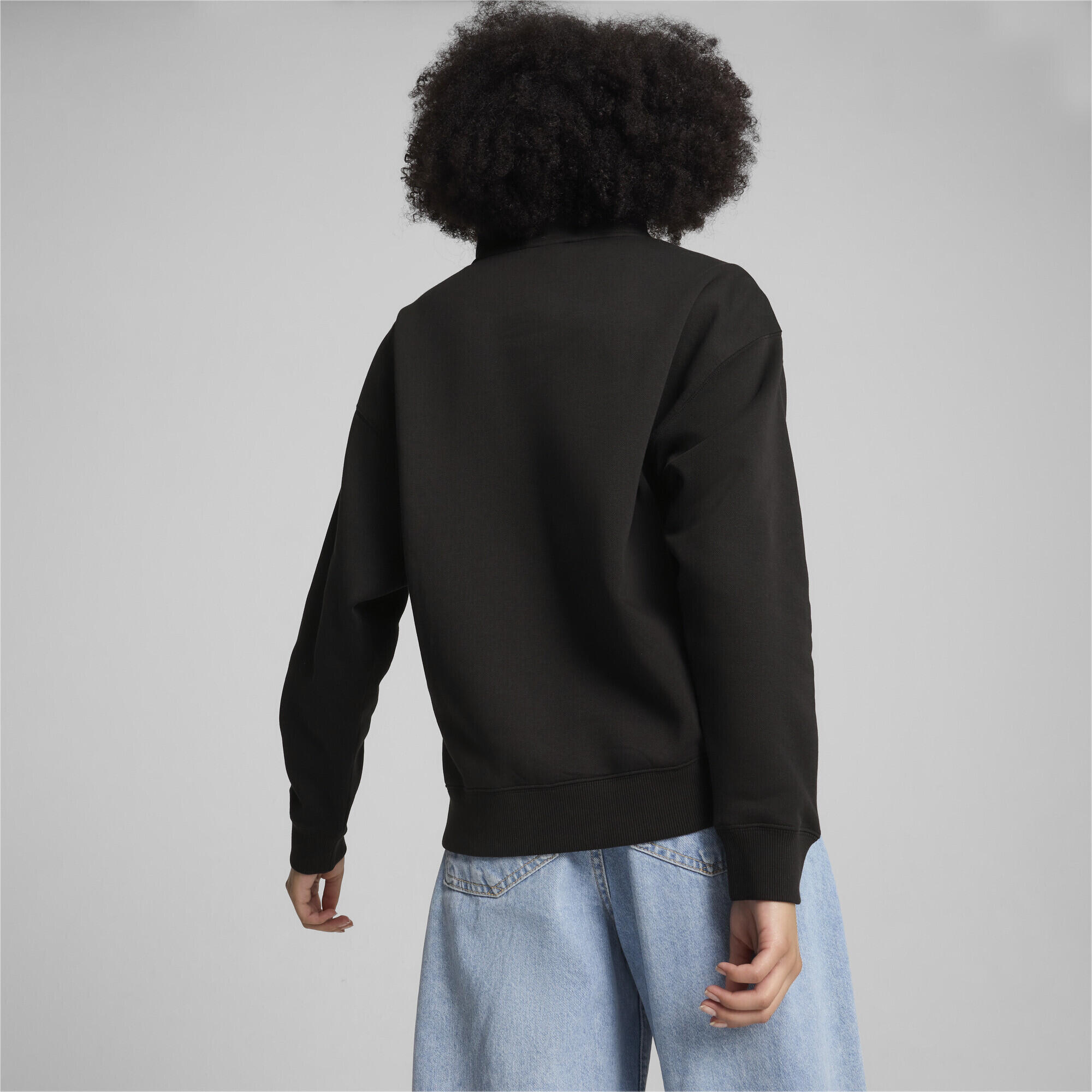 PUMA SQUAD Hoodie mit viertellangem Reißverschluss Damen PUMA Black 6/8
