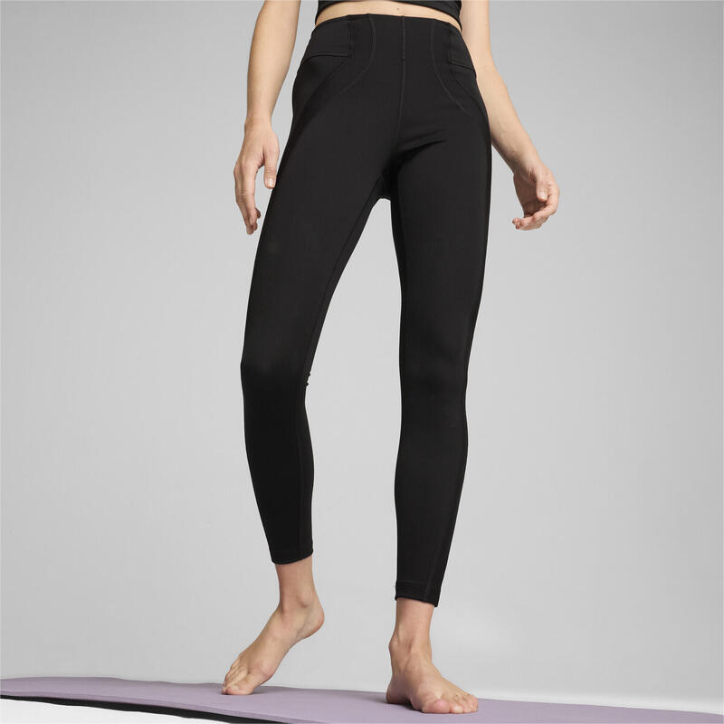 Legging côtelé à taille haute CLOUDSPUN Femme PUMA Black