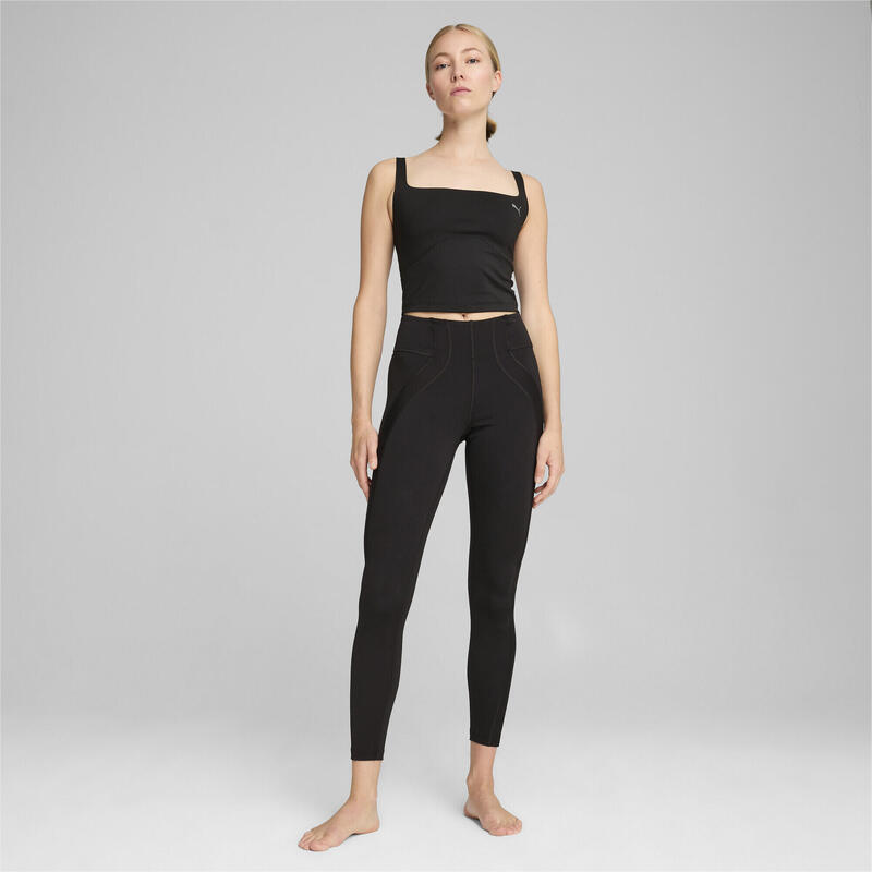 Legging côtelé à taille haute CLOUDSPUN Femme PUMA Black