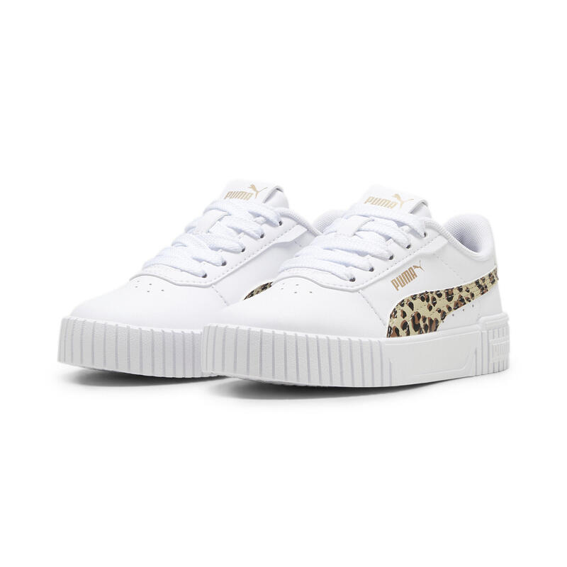 Carina 2.0 Animal Update sneakers voor kinderen PUMA White Putty Gold Beige