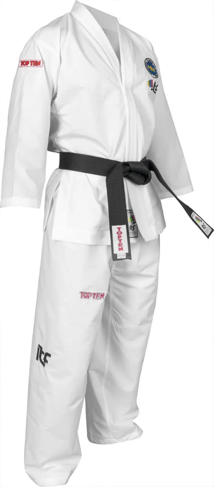 Dobok Diamond, aprobat ITF, Top Ten, Alb,120 cm 7/7