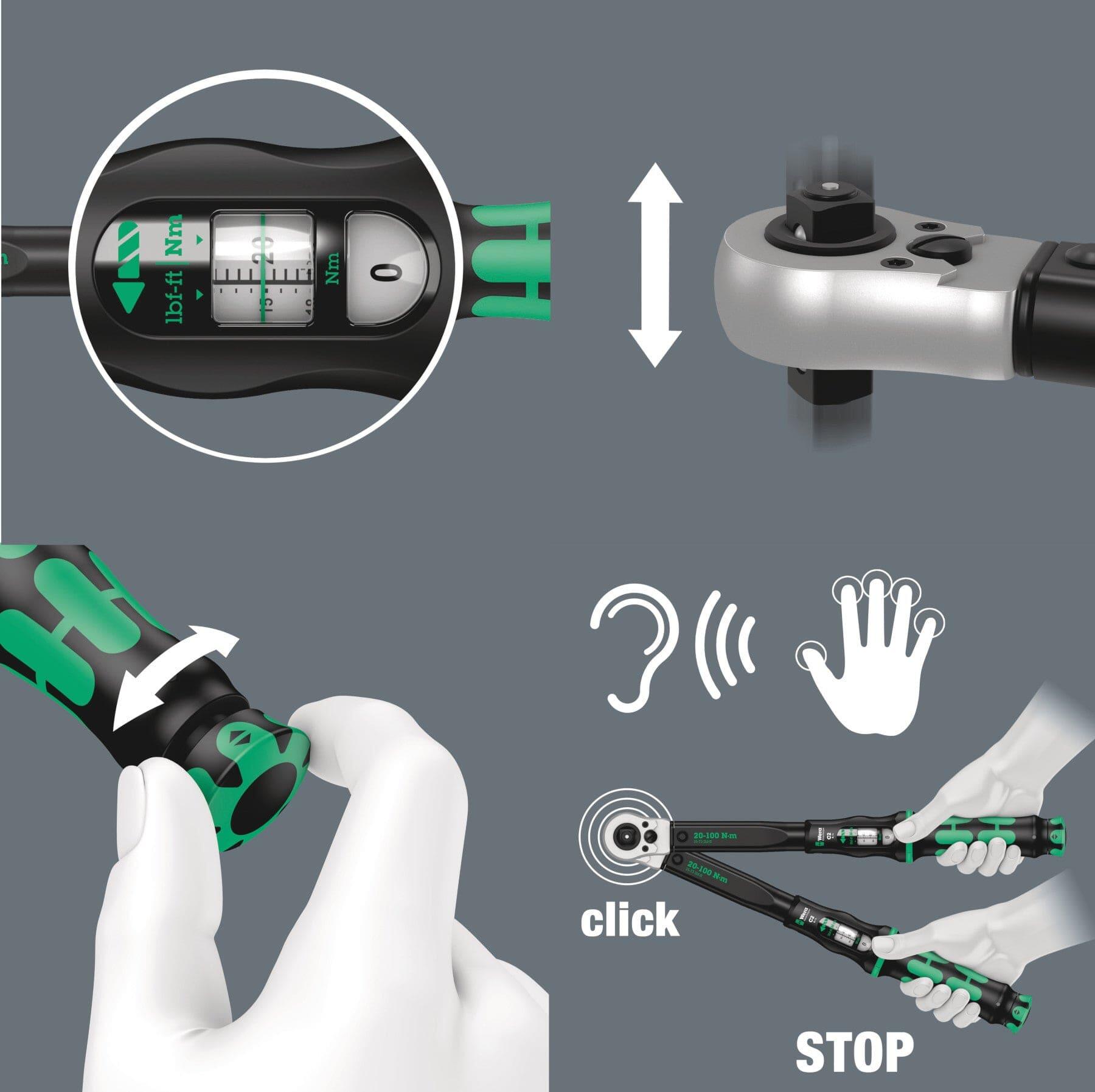 Wera Click-Torque C2 R/L Torque Wrench Push (20-100Nm)