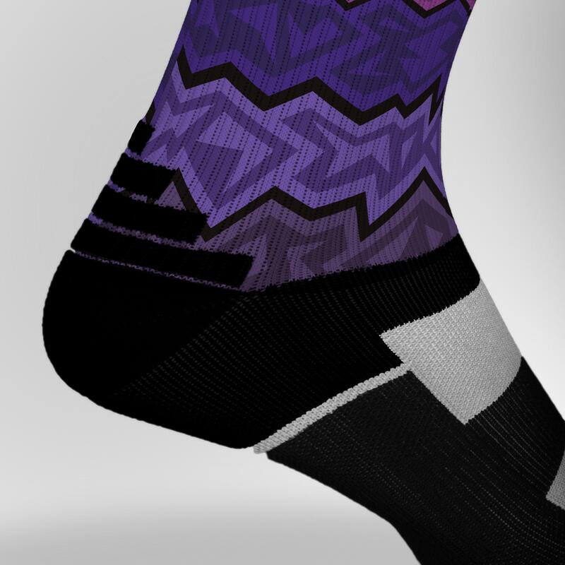 Calcetín Caña Alta Wooh Deportivo Unisex Bestep Morado Técnico Ajustable 4/5