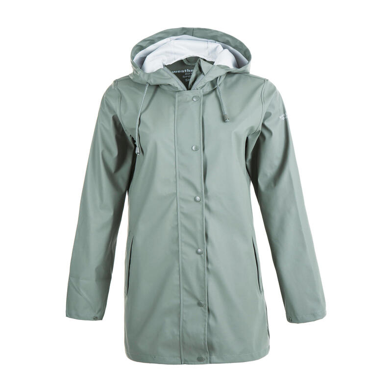 Outdoormantel Petra W Freizeit Damen Agave Green Wasserdicht Atmungsaktiv