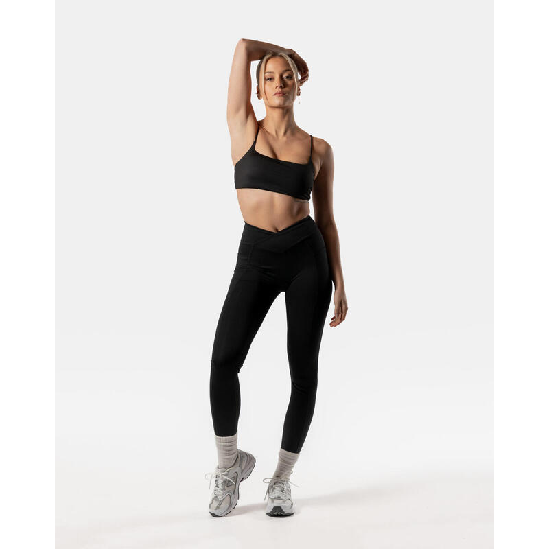 Sujetador deportivo Bandeau Fitness Negro Mujer