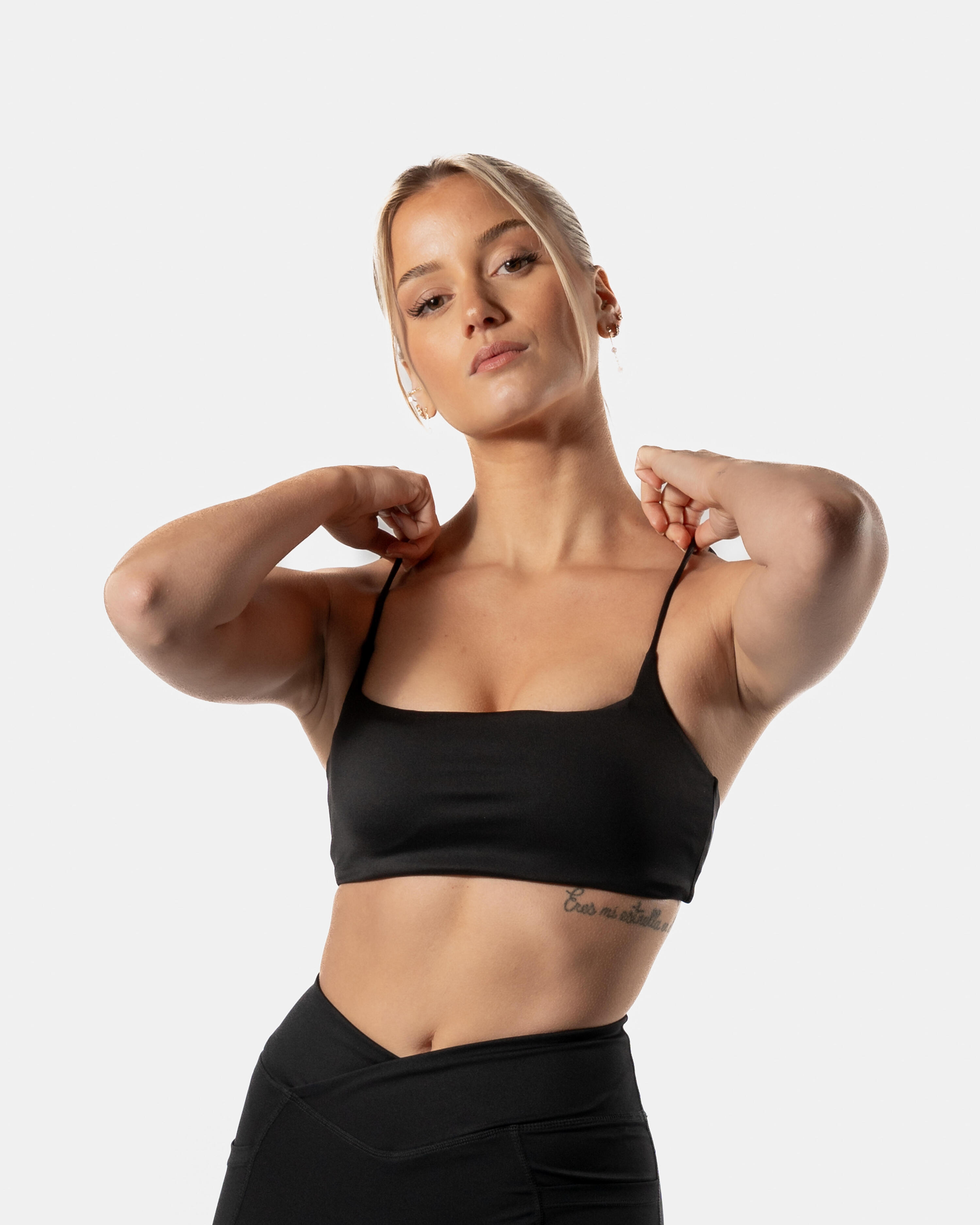 Reggiseno sportivo fitness a fascia Nero Donna 5/6