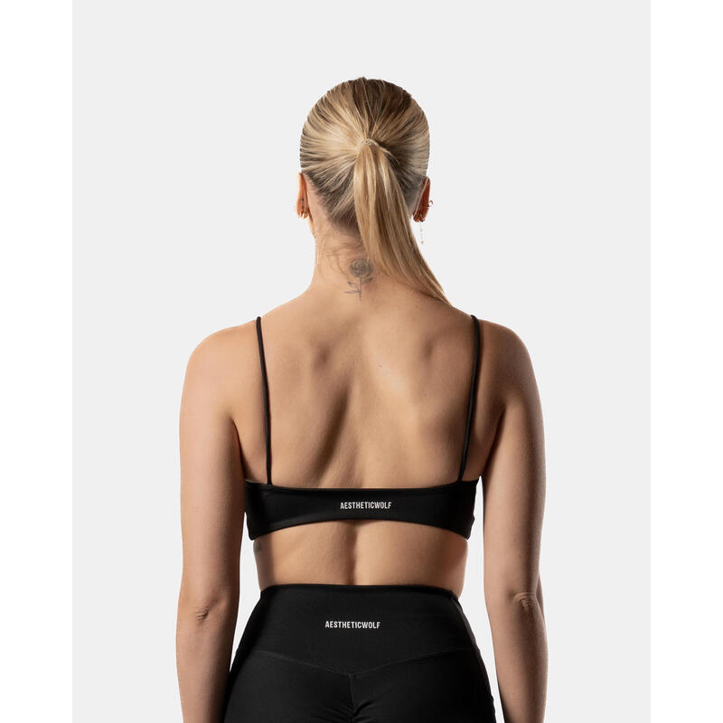 Bandeau Fitness Sportbeha Zwart Dames