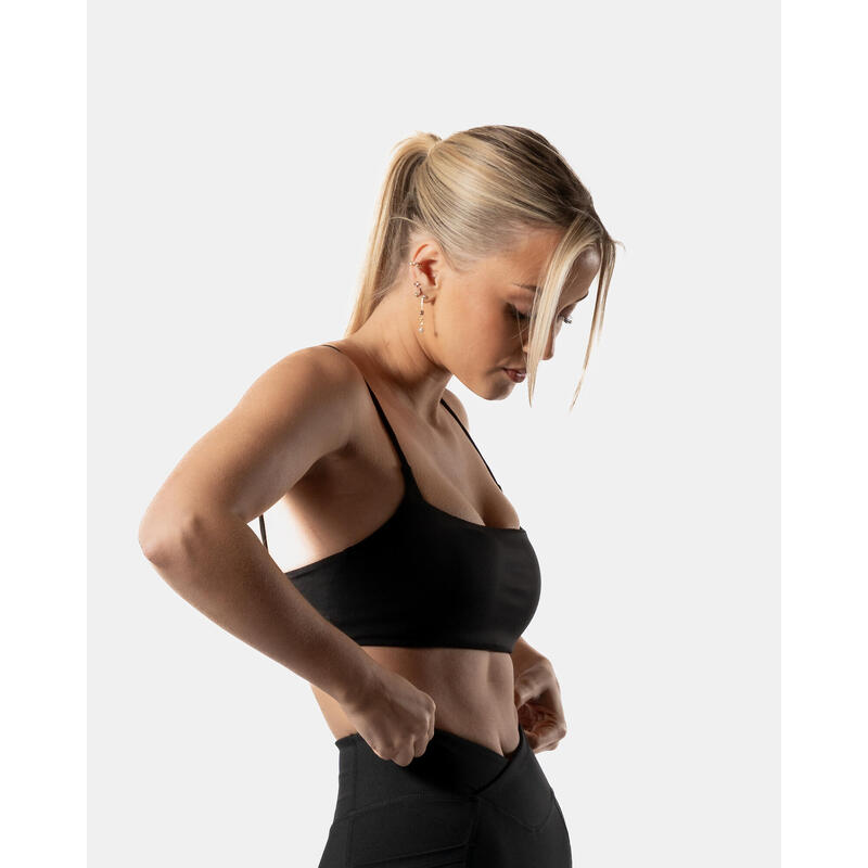 Bandeau Fitness Sportbeha Zwart Dames