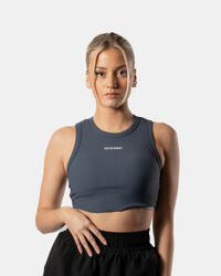 Soutien-gorge de sport dos nageur avec col montant - River Blue