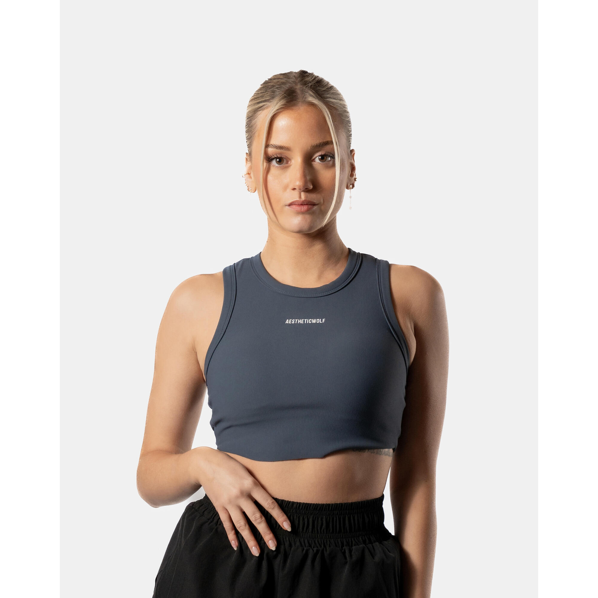 Aesthetic Wolf - Soutien-gorge De Sport Dos Nageur Avec Col Montant - River Blue - Brassière - Bleu - S - Decathlon