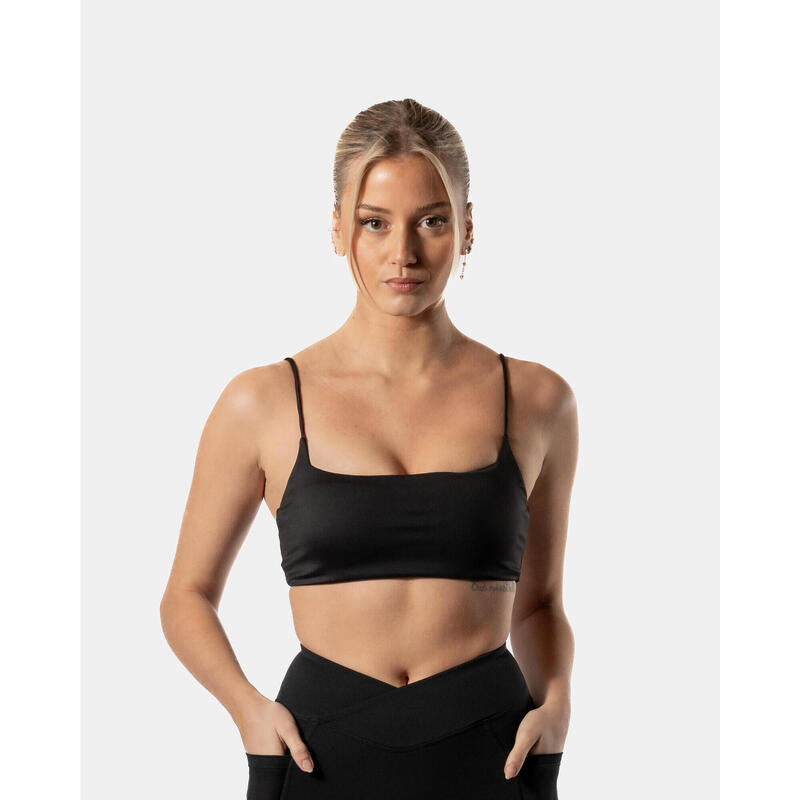 Sujetador deportivo Bandeau Fitness Negro Mujer