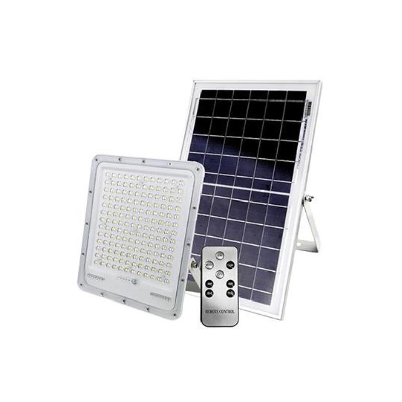 Proiector LED cu panou Solar Hibrid + 230V 200W IP65, telecomanda inclusa