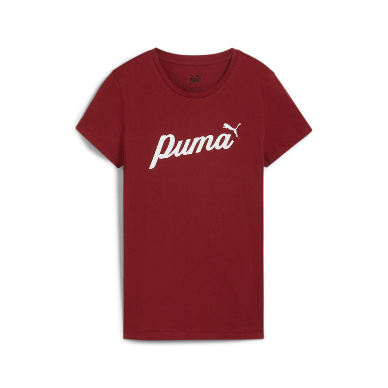 T-shirt ESS+ Script da donna PUMA Intense Red