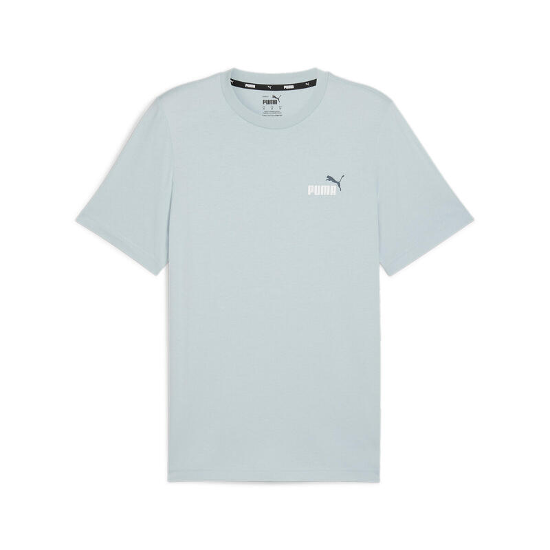 Essentials+ T-shirt met klein, tweekleurig logo voor heren PUMA Frosted Dew Blue