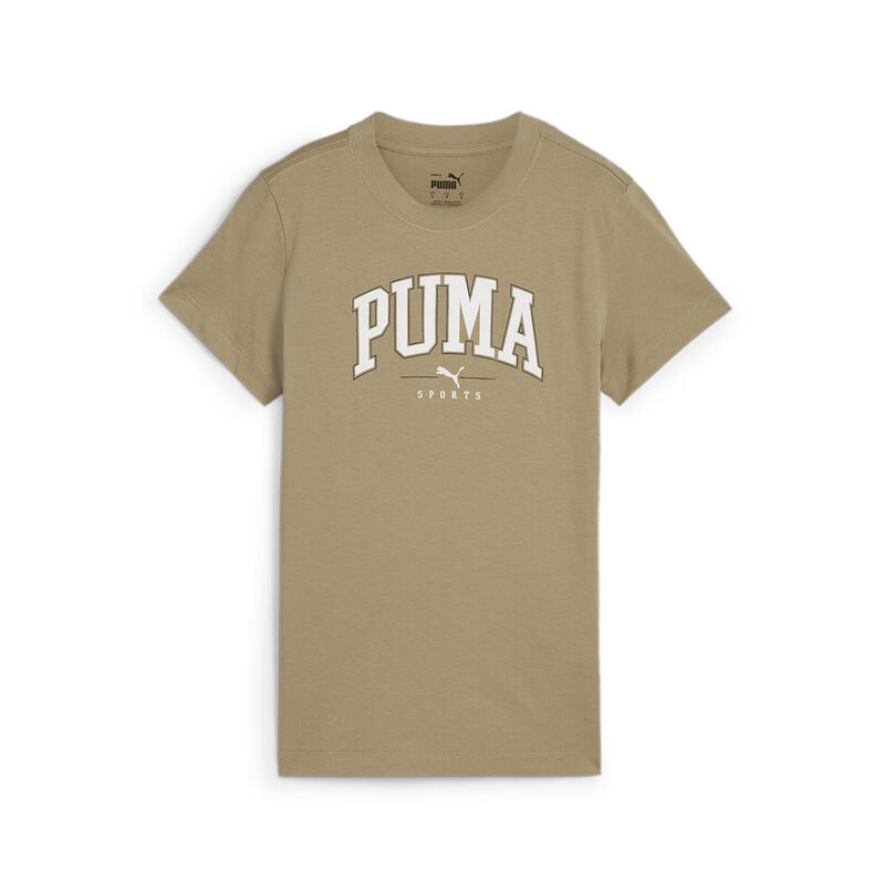 PUMA SQUAD T-shirt met print voor dames PUMA Oak Branch Beige