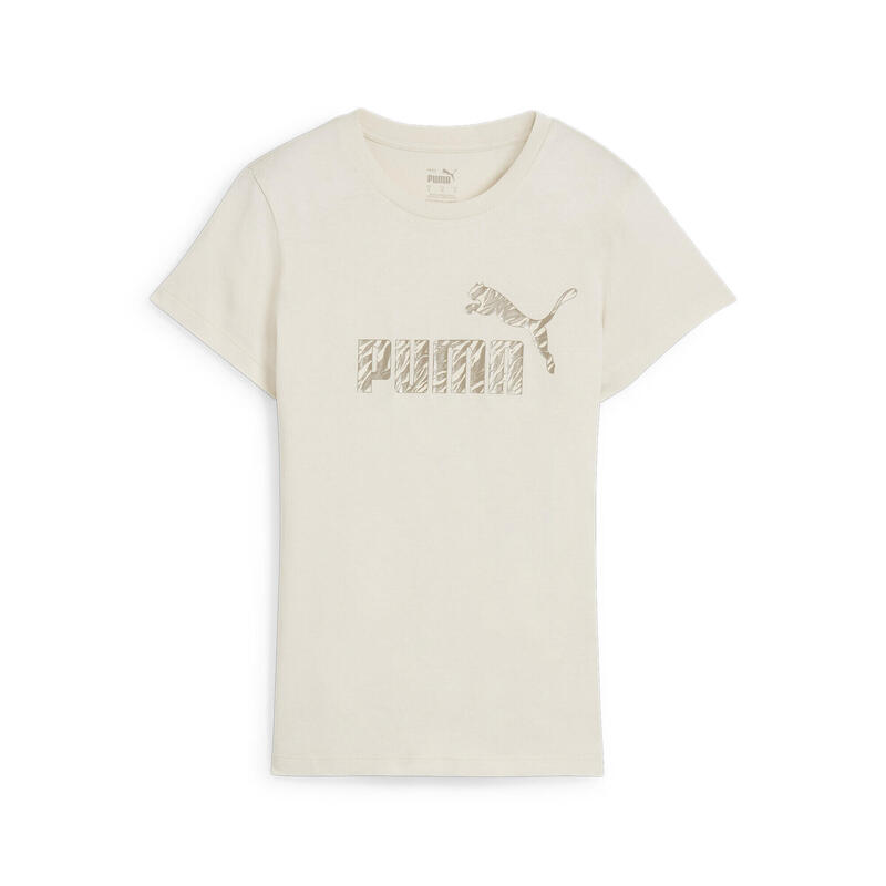 T-shirt ESS+ ANIMAL da donna PUMA Alpine Snow White