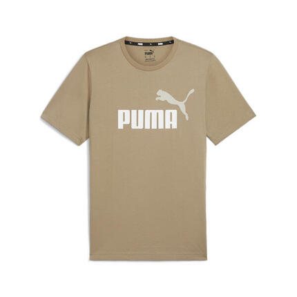 Essentials+ 2 Colour Logo T-Shirt Herren PUMA Oak Branch Beige