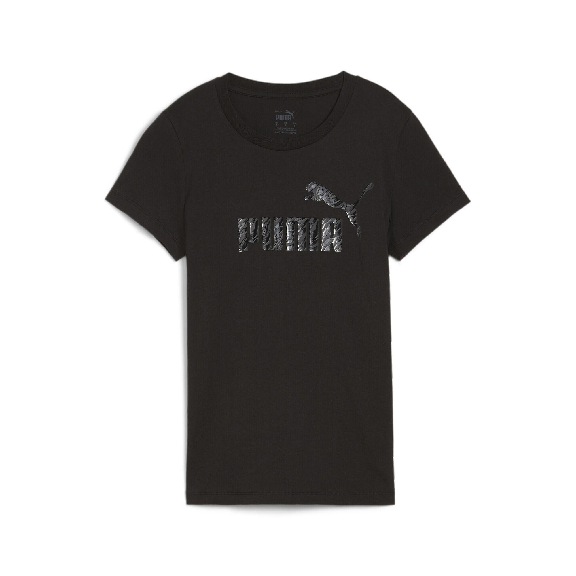 Puma - T-shirt Ess+ Animal Femme Puma Black - T-shirt Manches Courtes - Noir - S - Decathlon