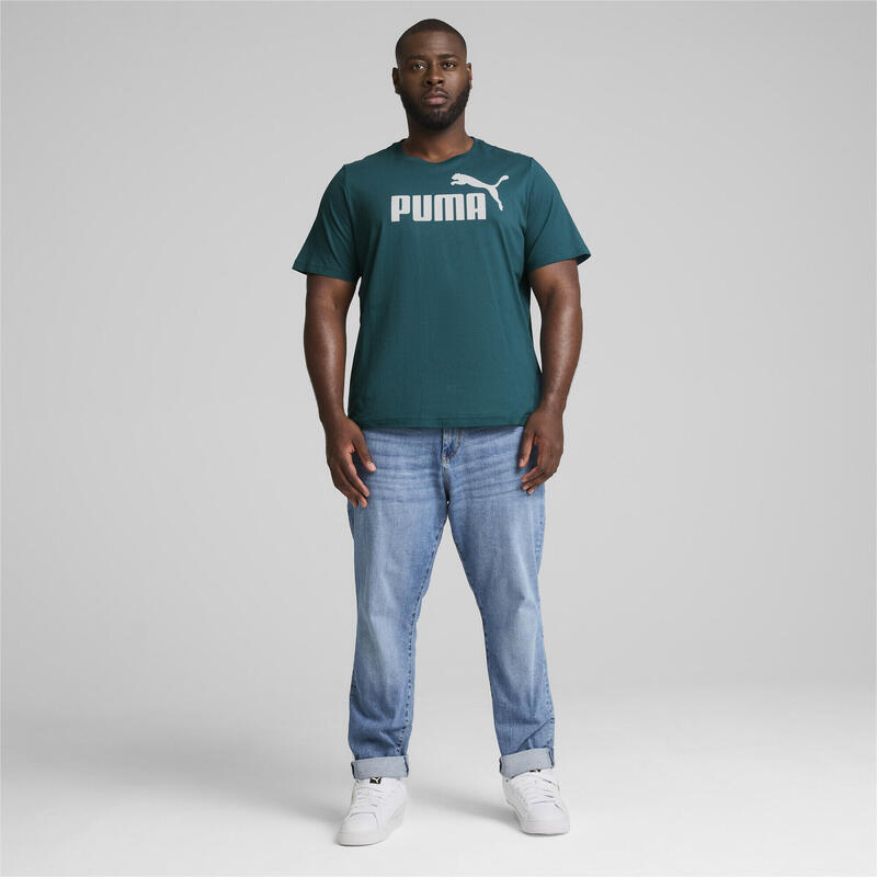 Essentials Logo T-shirt voor heren PUMA Cold Green