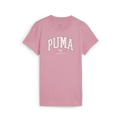 Puma squad t-shirt met print voor dames puma mauved out pink