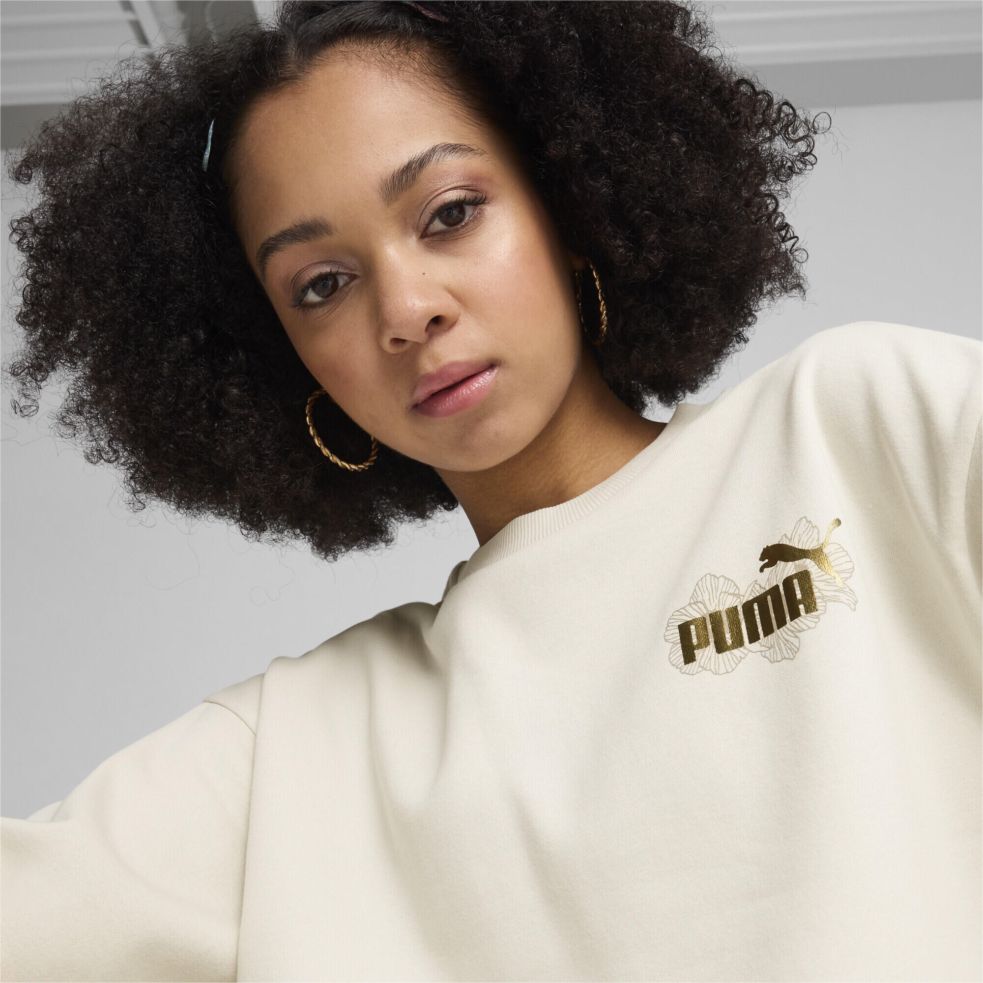 Sweat à col rond ESS+ CLASS ACT Femme PUMA Alpine Snow White 5/7