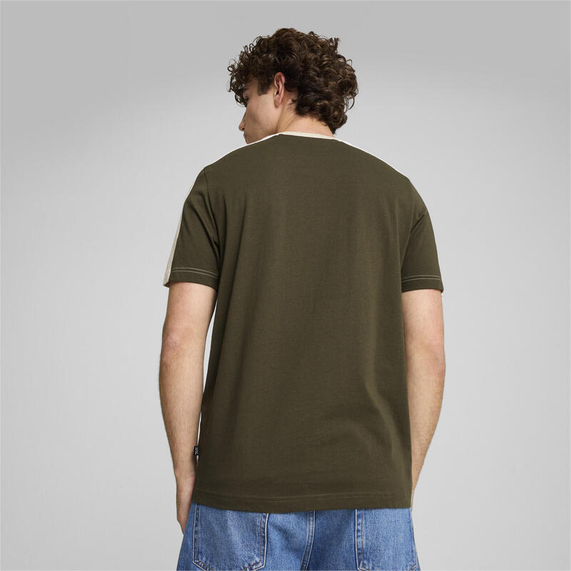 T-shirt Essentials+ Block da uomo PUMA Dark Olive Green