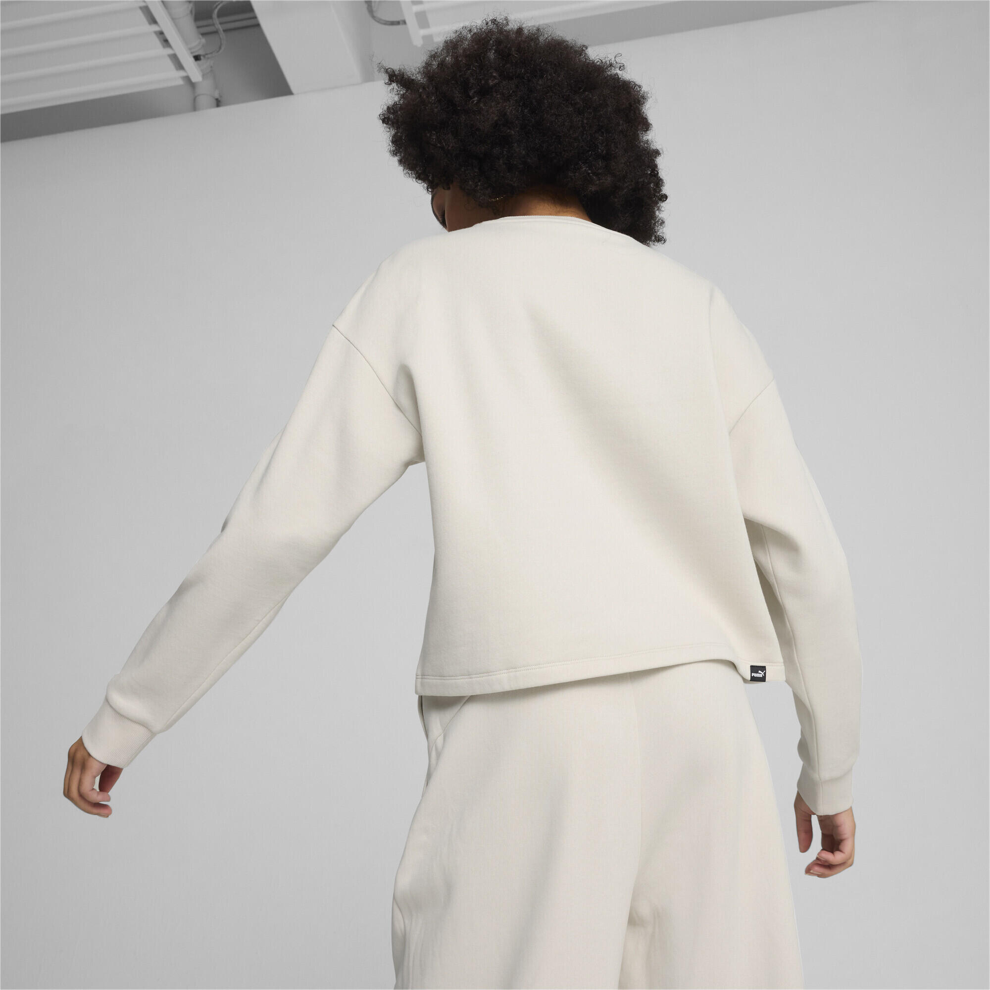 Sweat à col rond ESS+ CLASS ACT Femme PUMA Alpine Snow White 7/7