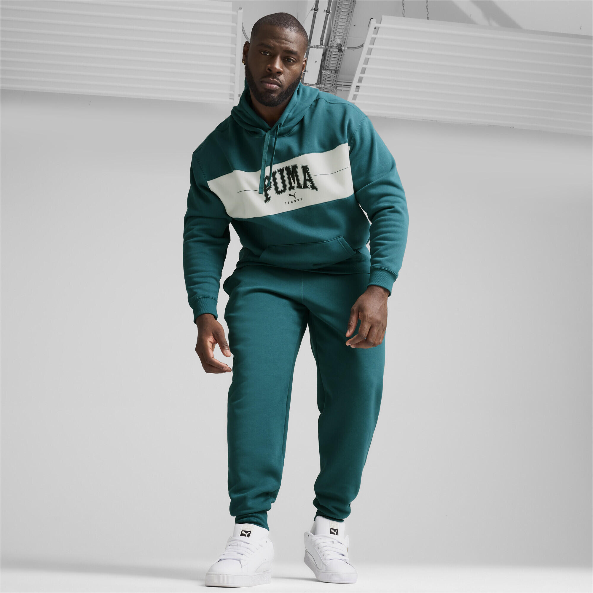 Hoodie PUMA SQUAD Homme PUMA Cold Green 5/7