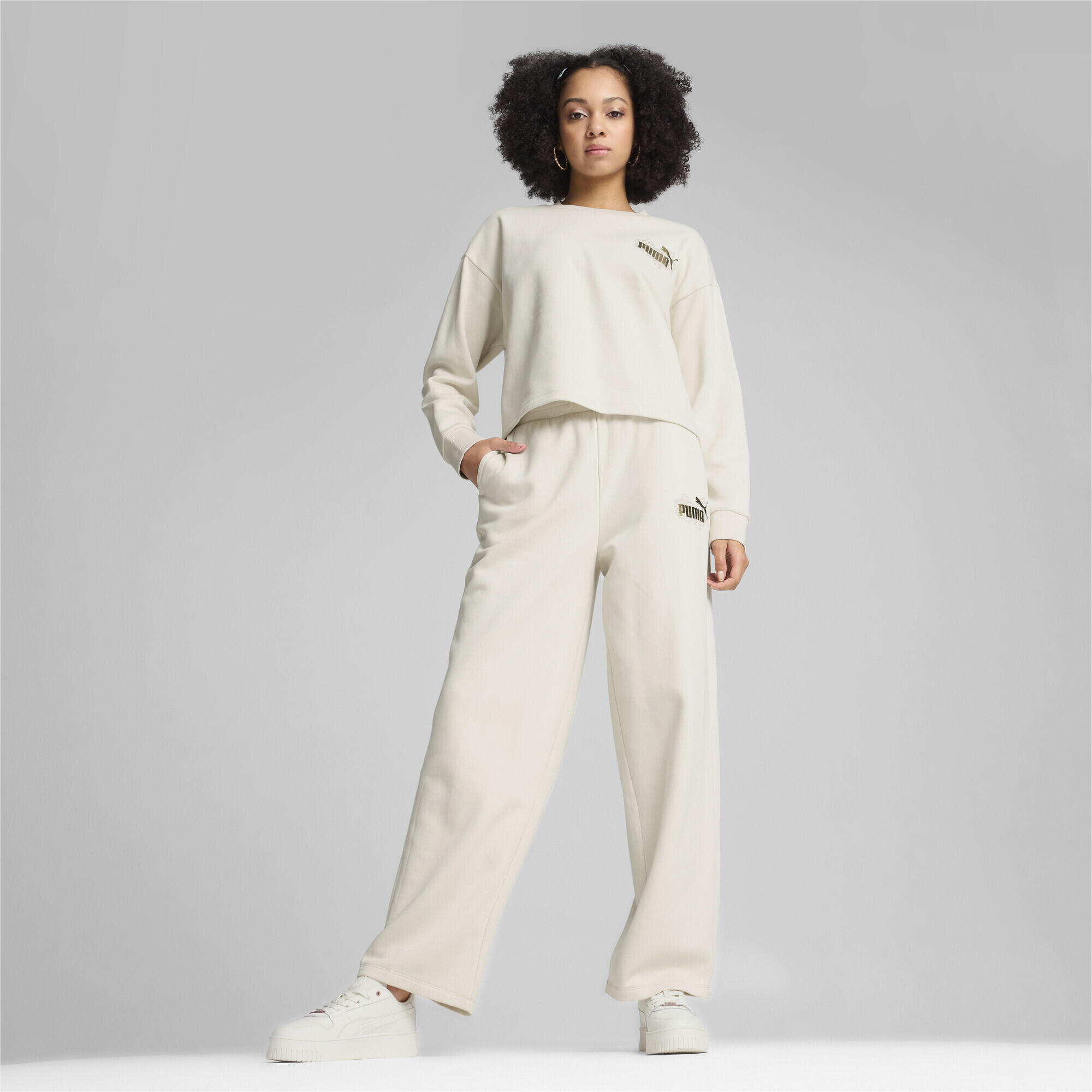 Sweat à col rond ESS+ CLASS ACT Femme PUMA Alpine Snow White 6/7