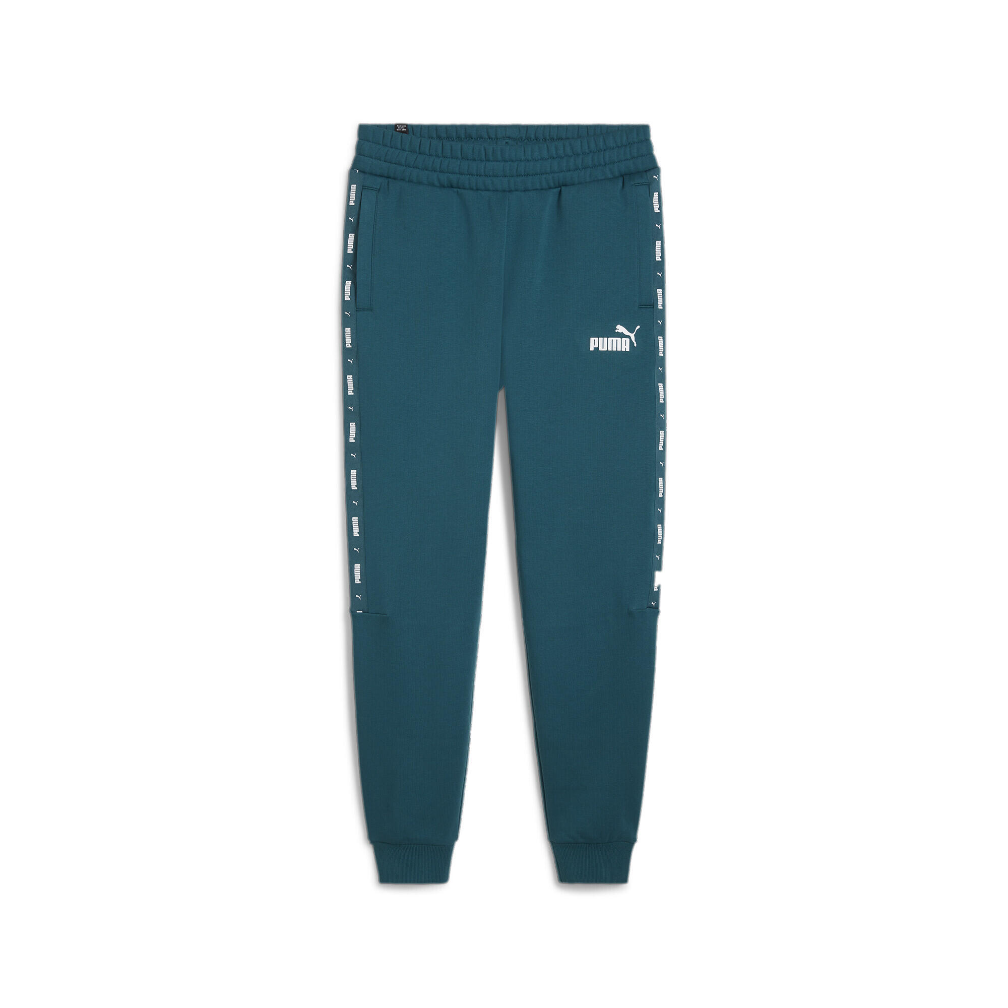 Essentials+ calças de treino de fita para homem puma cold green