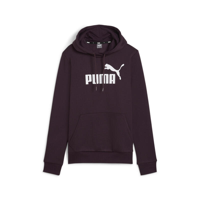 Essentials Logo FL hoodie voor dames PUMA Midnight Plum Purple