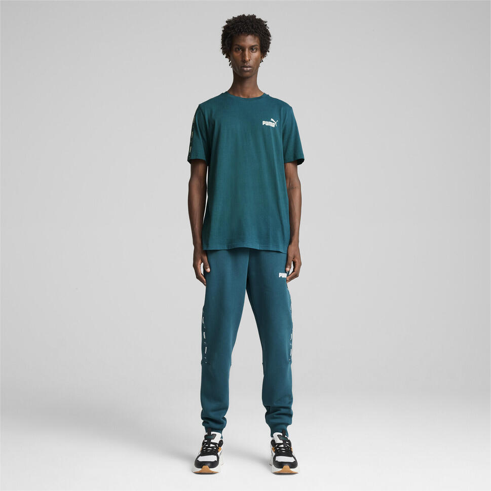 Męskie spodnie dresowe Essentials+ Tape PUMA Cold Green