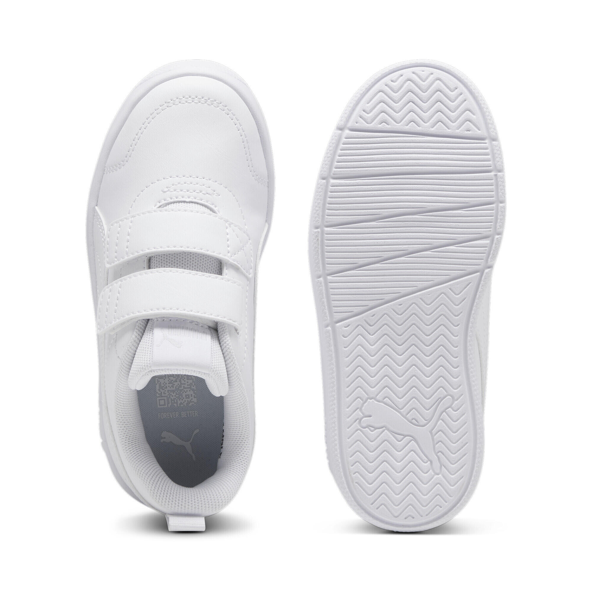 Baskets Courtflex V3 Enfant PUMA White Silver Mist Gray 5/7