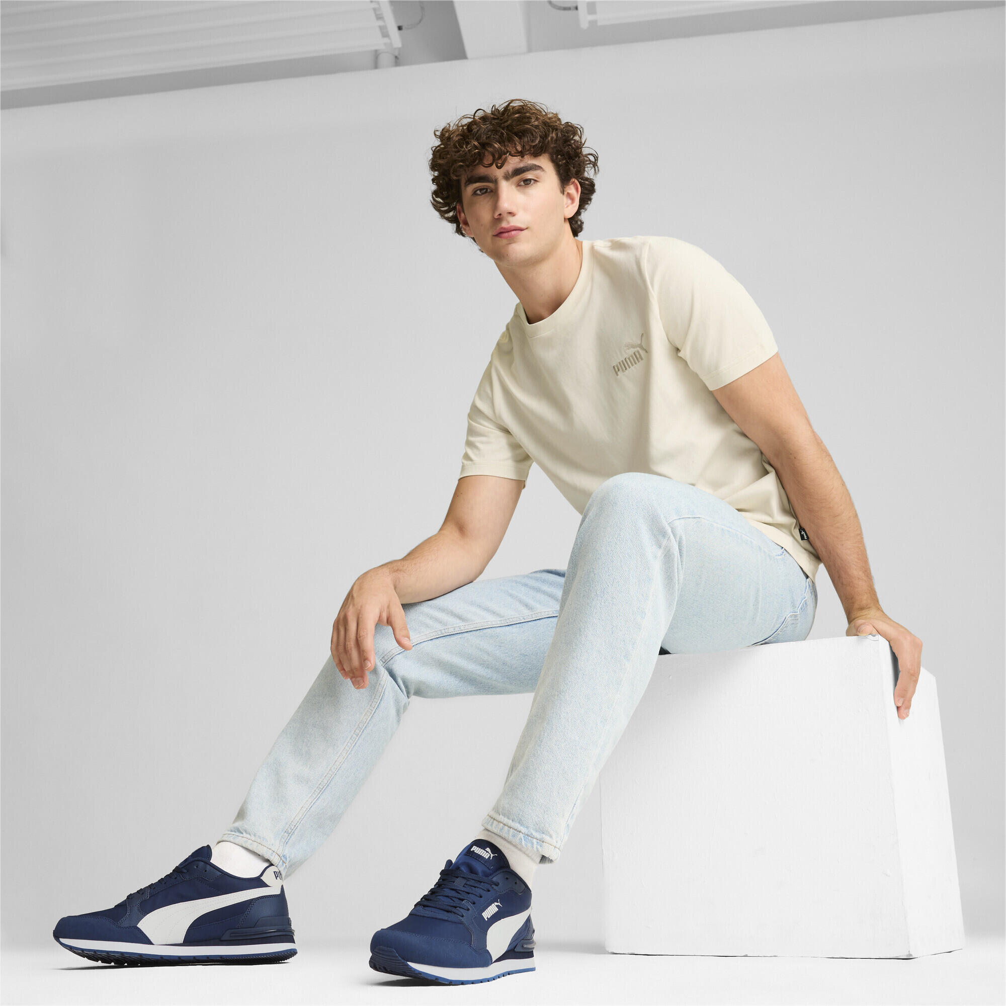 Zapatillas ST Runner v4 Nylon PUMA Club Navy White Blue 4/7