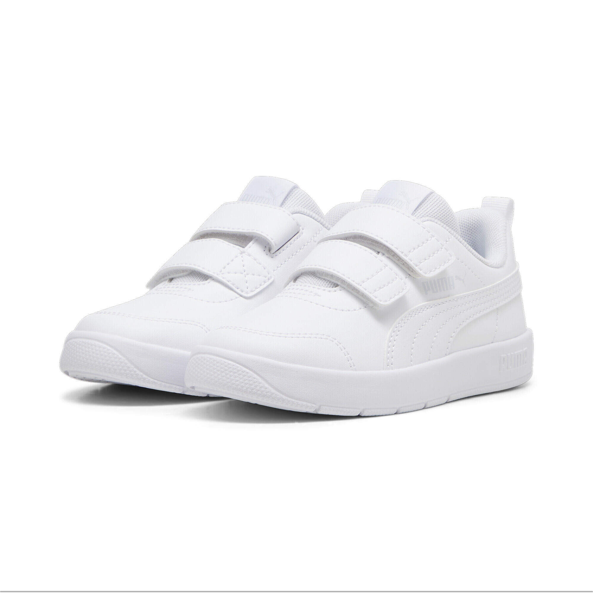 PUMA Dětské tenisky Courtflex V3 PUMA White Silver Mist Gray