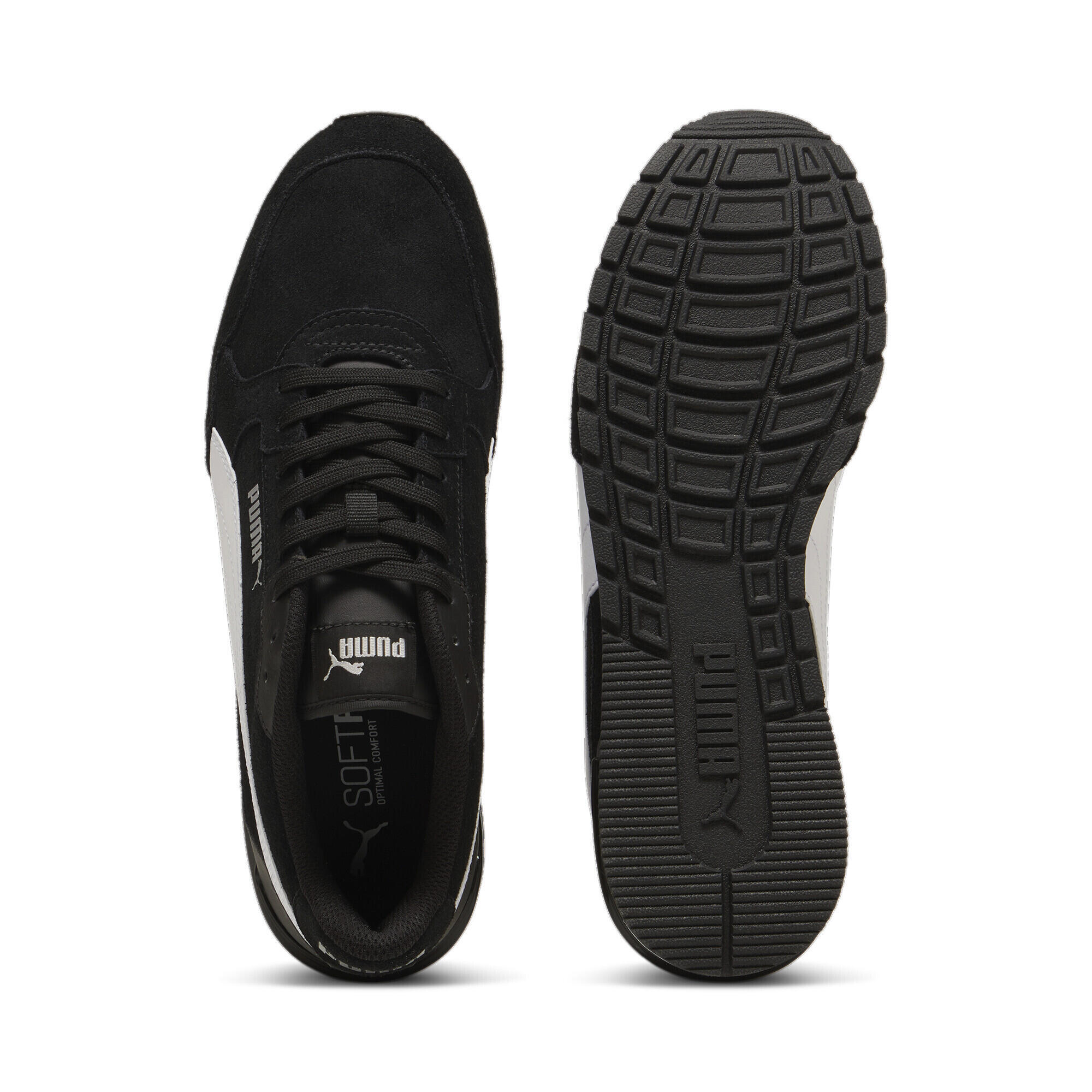 Zapatillas ST Runner v4 Suede PUMA Black White Silver Metallic 6/7