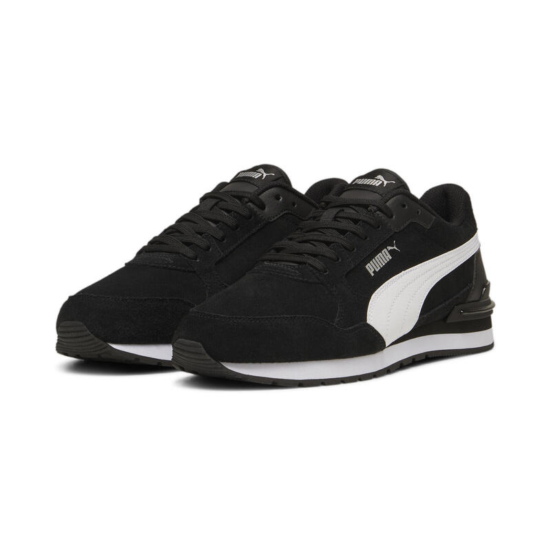 Zapatillas ST Runner v4 Suede PUMA Black White Silver Metallic