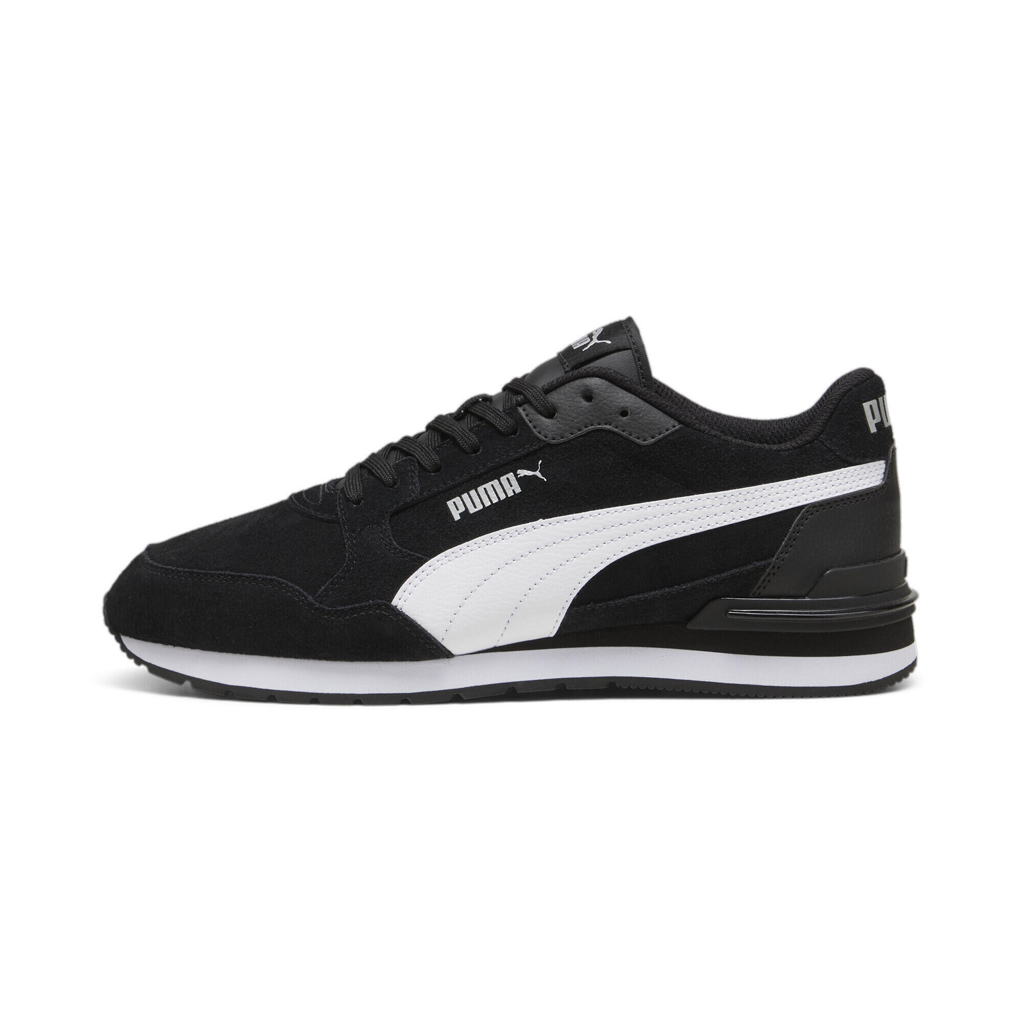 Zapatillas ST Runner v4 Suede PUMA Black White Silver Metallic 5/7